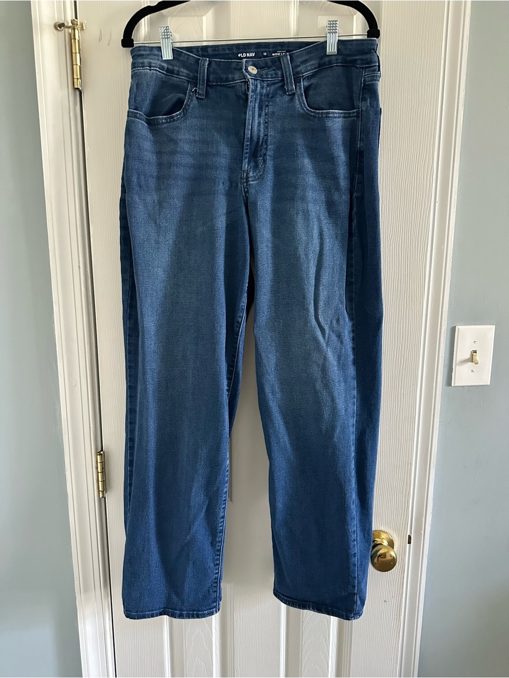 Old Navy Women's Dark Blue Straight-Leg Jeans